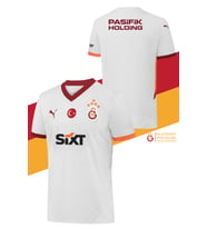 Galatasaray Orijinal Lisanslı 2024/25 5 Yıldızlı Beyaz Deplasman Taraftar Forma