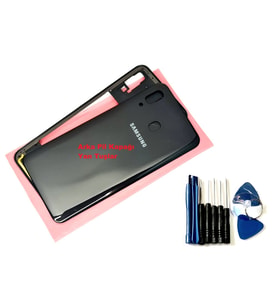 Tkgz Samsung Galaxy A20 A 205 KASA Arka Pil Batarya Kapağı (TAMİR SETİ) SİYAH