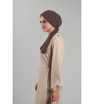 Vizon Pratik Hazır Geçmeli Tesettür Bone Kesik Elyaf Sade 2111_10