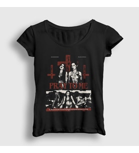 Presmono Kadın Siyah Pray To Me Palaye Royale T-Shirt 529330tt