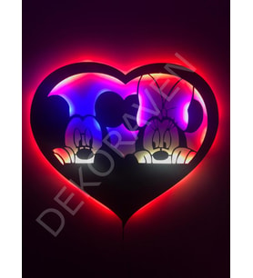 Mickey Mause Led Işıklı Tablo