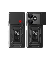 ERTAN Redmi 13 4G Kılıf Pars Lens Yüzüklü Silikon - Gümüş