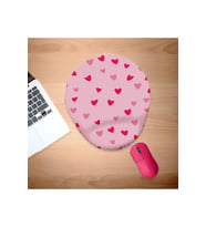 Minik Kırmızı ve Pembe Kalpler Bilek Destekli Mouse Pad