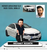 Kendi Aracınızla Size Özel Arabalı Kadın veya Erkek Tasarımlı Karikatür Biblo , Babalar Günü Hediyesi, Erkeğe Hediye, Rent A Car Hediyesi