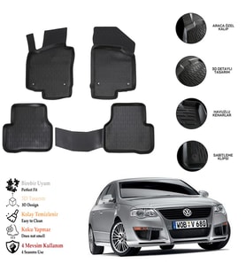Vw Passat B6 2010 3D Havuzlu Paspas OTL