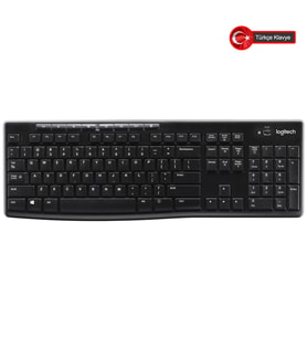Logıtech K270, Siyah, 920-003761, Kablosuz, Türkçe Q, Multimedya Klavye