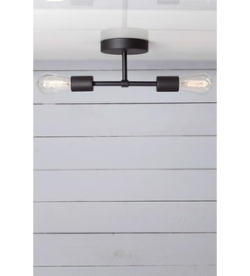 RİOLİGHT MODERN İKİLİ SİYAH METAL SARKIT AVİZE