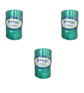 Favori İp 5000 Denye -0.8 Mm- Ambalaj ve Paket İpi Naylon Burgulu Örgü Çamaşır İpi - Yeşil - 3 Adet