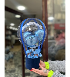 Yenidoğan Erkek Bebek Hediyesi Balon Kutusu