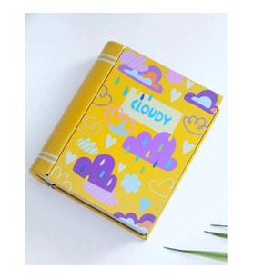 DAKS 2003 HEDİYELİK TENEKE KUTU KİTAP ŞEKİLLİ - BOOK TIN ART CLOUDY 9.5x11x3cm