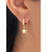Goldium Altın Yıldız Küpe (Sarı)