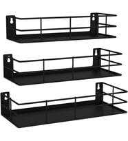 Set Dekoratif Metal Duvar Rafı - Minimalist Tasarım, Dayanıklı ve Şık - 31cm/29cm/27cm