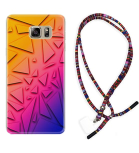 Samsung S7 Edge S20 Fe Plus Ultra S21 S22 Kılıf Boyun Asklı Rasta Silikon Üçgenler 1635