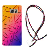 Samsung S7 Edge S20 Fe Plus Ultra S21 S22 Kılıf Boyun Asklı Rasta Silikon Üçgenler 1635