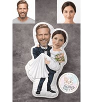 Kişiye Özel Gelin Damat Şekilli Maskot Yastık 3