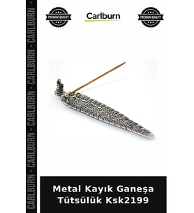 Özel Üretim Dekoratif Hediyelik Füme Aksesuar Objektif Metal Kayık Ganeşa Tütsülük Ksk2199