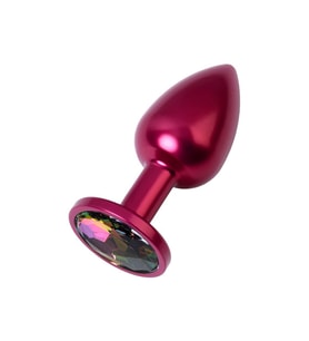 Metal Rainbow Taşlı Kırmızı  Plug Küçük Boy