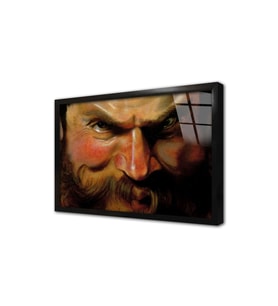 İki Satyr Rubens Çerçeveli Cam Tablo
