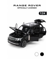 Lisanslı Range Rover SV 1:24 Metal Model Araba Sesli ve Işıklı Siyah Oyuncak Araba