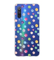 PrintiFy Xiaomi Mi 9 SE ile Uyumlu 1mm Slim Fit Water Color 6 Baskılı Şeffaf  Kılıf