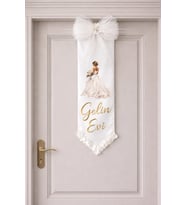 Çift taraflı gelin evi kapı süsü fiyonku