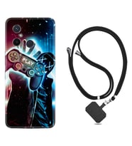 Xiaomi Redmi 12C Kılıf Silikon Boyun Askılı İpli Desenli Silikon Play Me 1757