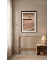 Minimalist Çöl Manzarası 1. Kalite Ahşap Çerçeveli Tablo