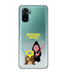 Redmi Note 10/Note 10S Uyumlu Sunger Bob Star Wars Desenli Şeffaf Telefon Kılıfı