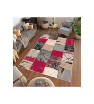 Rovigo Home Dijital Baskı Yıkanabilir Kaymaz Taban Salon Halısı RVG0464 (Kırmızı)