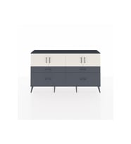 Arges Konsol 2 Raflı 4 Çekmeceli 4 Kapaklı 176x30x99 Antrasit-Aytaşı/Antrasit