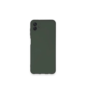 Samsung Galaxy A04 Kılıf Nano İçi Kadife Silikon - Koyu Yeşil