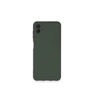 Samsung Galaxy A04 Kılıf Nano İçi Kadife Silikon - Koyu Yeşil