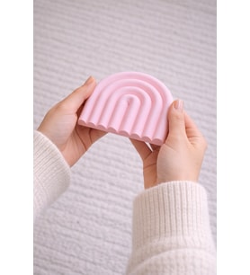 Wave Dekoratif Bardak Altlığı - Şeftali Pembe (Şeftali Tüyü)