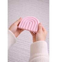 Wave Dekoratif Bardak Altlığı - Şeftali Pembe (Şeftali Tüyü)