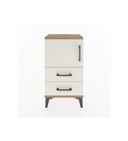 Arges Komodin 2 Raflı 2 Çekmeceli Tek Kapaklı 44x30x80 Çam-Aytaşı