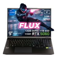GameRaider FLUX GR16 Intel Core i7-14650HX GeForce RTX 5060 8GB 115W 12GB DDR5 1TB SSD 16 inç 2.5K QHD+ 180Hz FreeDos Gaming Laptop