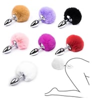 BUNNY TAIL BUTT PLUG Tavşan Kuyruklu Metal  Tıkaç (Ten)