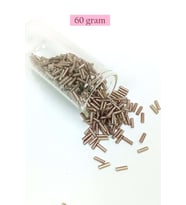 Uzun Boru Kesme Boncuk Çap 2mm Uzunluk 10 mm - 60 Gram - Koyu Bej - BNC264