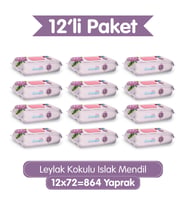 Leylak Kokulu Islak Mendil 864 Yaprak (12x72) – Koli
