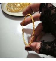 Gümüş Burma Gold Bilezik