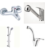 ARÇE Mix Banyo + Lavabo + Spiralli Mutfak Bataryası Ve Sürgülü Duş Takımı