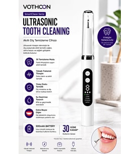 Ultrasonik Diş Temizleme Cihazı 5 Modlu Akıllı Diş Tartarı Ve Plak Temizleyici