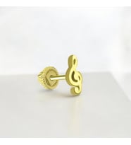 Glorria Altın Sol Anahtarı Helix Piercing