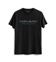 Sword Art Online Resimli Baskılı Siyah Tshirt