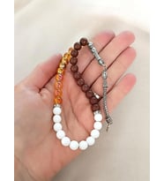 Tesbih 33 lük 8 mm Küre Kesim Karışık Doğal Taşı Tespih