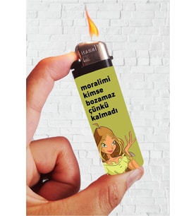 Renkli Winx Flora Tasarımlı Şık Çakmak, Pratik ve Güvenilir Kullanım