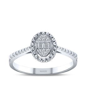 0.05 Karat Baget Pırlanta Yüzük