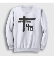 Presmono Unisex Beyaz Logo Rock Indochine Sweatshirt 539168tt (Beyaz)