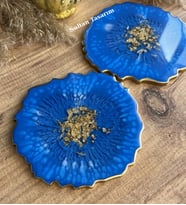 Epoksi Tekli  Bardak Altlığı - 1 adet (Mavi)