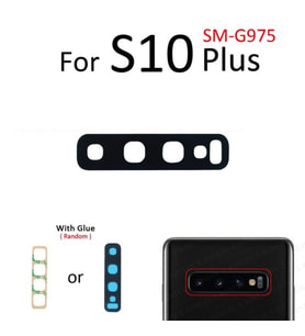 Tkgz Samsung Galaxy S10 PLUS Arka Kamera Camı Lens Yapışkanlı